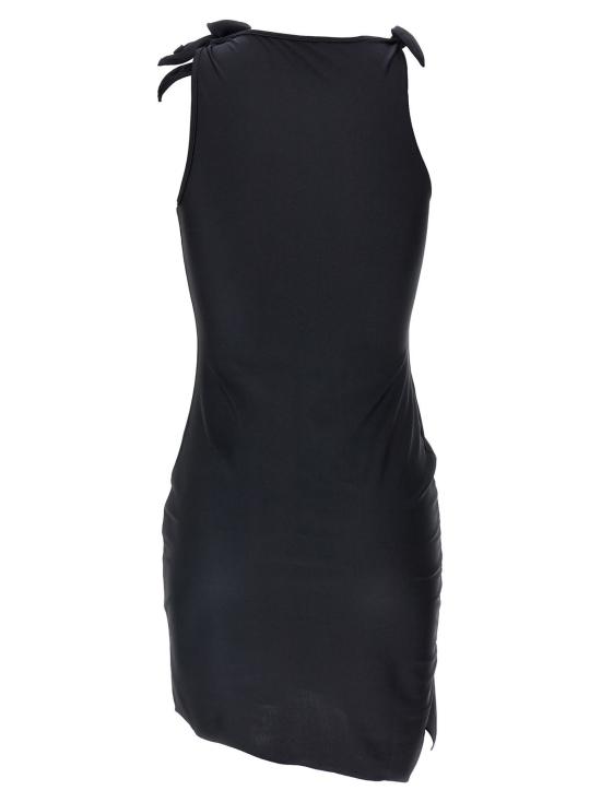  코페르니 숏 원피스 비대칭 꽃무늬 미니 드레스 블랙 - COPERNI