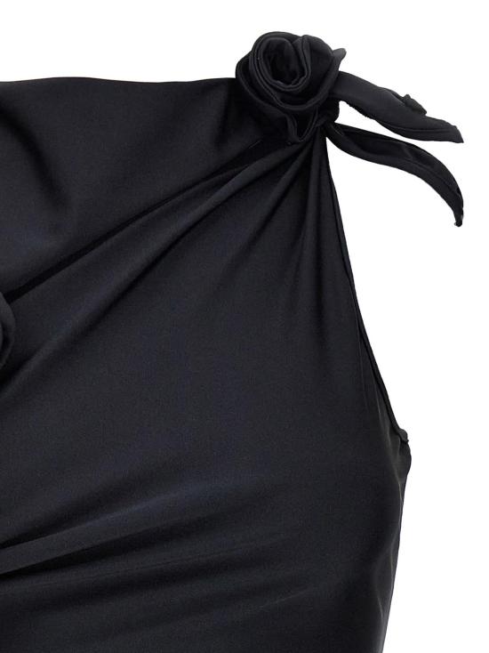  코페르니 숏 원피스 비대칭 꽃무늬 미니 드레스 블랙 - COPERNI