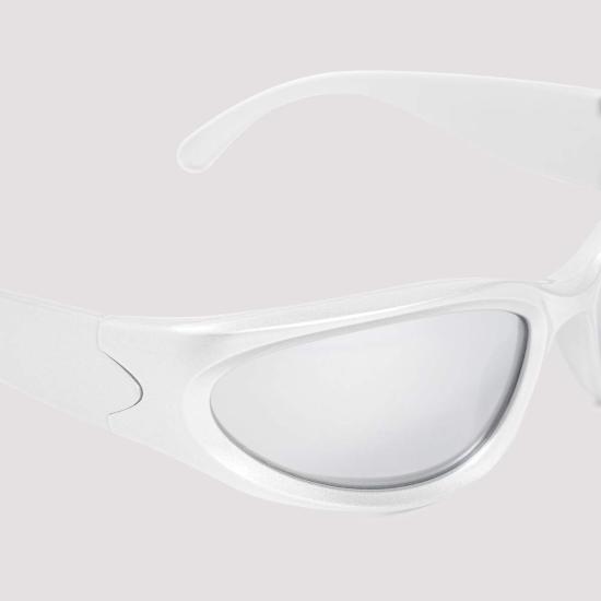  발렌시아가 안경 스위프트 오벌 선글라스 실버 - BALENCIAGA