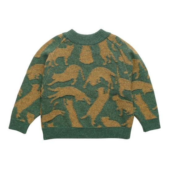  [키즈] East End Highlanders 풀오버 키즈 이스트 엔드 하이랜더스 고양이 스웨터 (녹색) - OTHER BRANDS