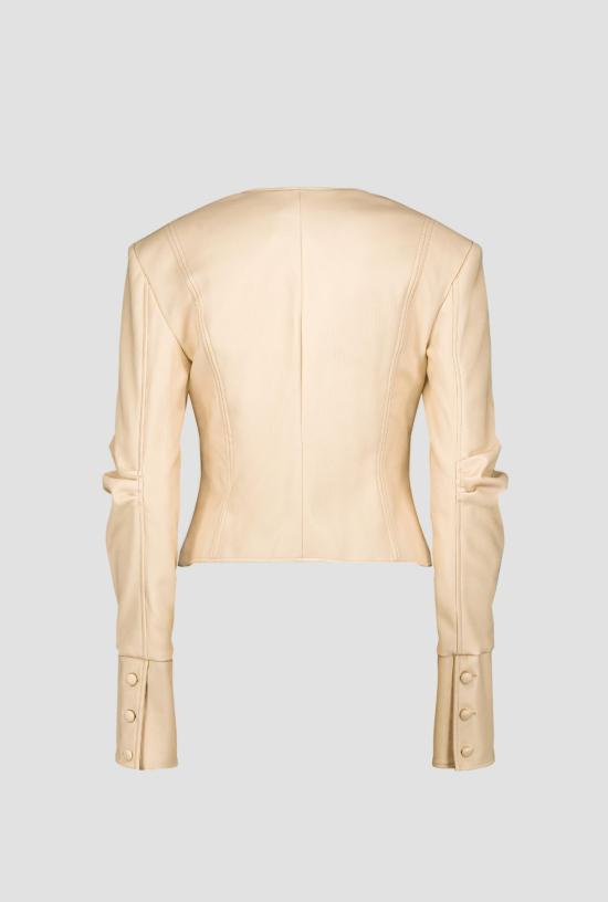  SAEMDI 가죽 자켓 사엠디 크로스 코드 PU 재킷 - OTHER BRANDS