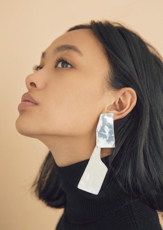  줄리 테브노 이어링 Julie Thévenot Contre Forme 시리즈 #2 귀걸이 스털링 실버