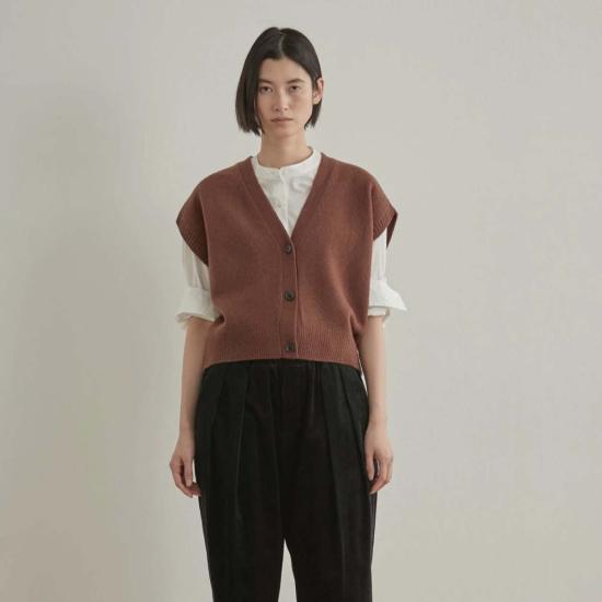  니콜슨&니콜슨 베스트 니콜슨 & 니콜슨 조이 울 브이넥  브라운