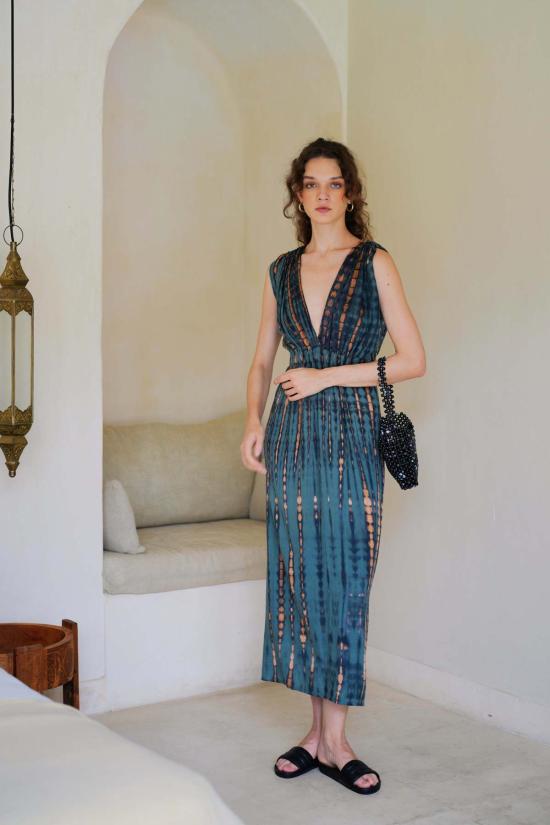  Pink Haley 롱 원피스 핑크 헤일리 클라라 맥시 슬립 드레스 딥 씨 블루 - PINK HALEY