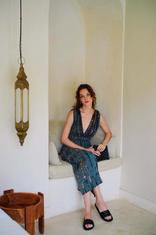  Pink Haley 롱 원피스 핑크 헤일리 클라라 맥시 슬립 드레스 딥 씨 블루 - PINK HALEY