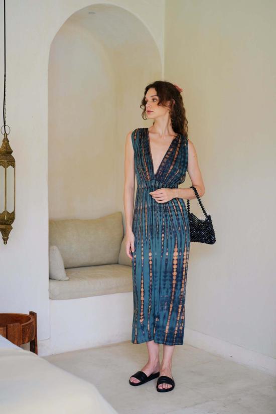  Pink Haley 롱 원피스 핑크 헤일리 클라라 맥시 슬립 드레스 딥 씨 블루 - PINK HALEY