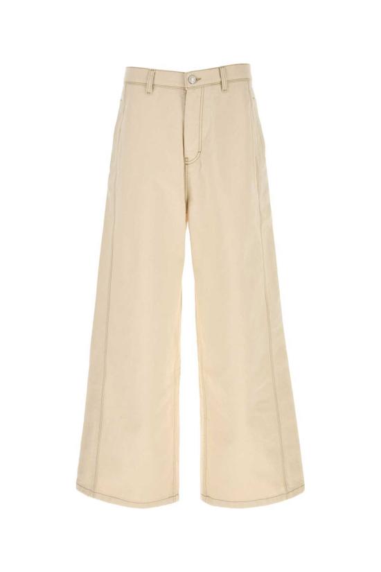  아미 스트레이트 팬츠 Ami Alexandre Mattiussi 아이보리  와이드 레그 진 오프화이트