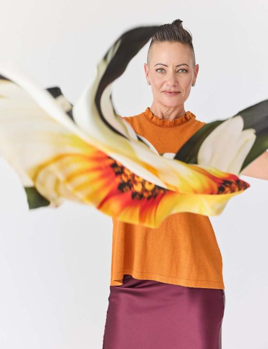  린제이 니콜라스 뉴욕 머플러/스카프 린지 니콜라스 뉴욕 아프리칸 데이지 블룸 스카프