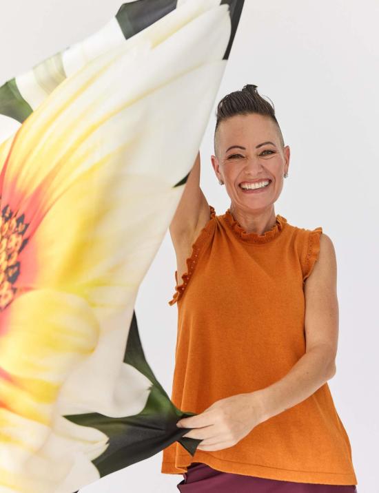  린제이 니콜라스 뉴욕 머플러/스카프 린지 니콜라스 뉴욕 아프리칸 데이지 블룸 스카프 - LINDSAY NICHOLAS NEW YORK