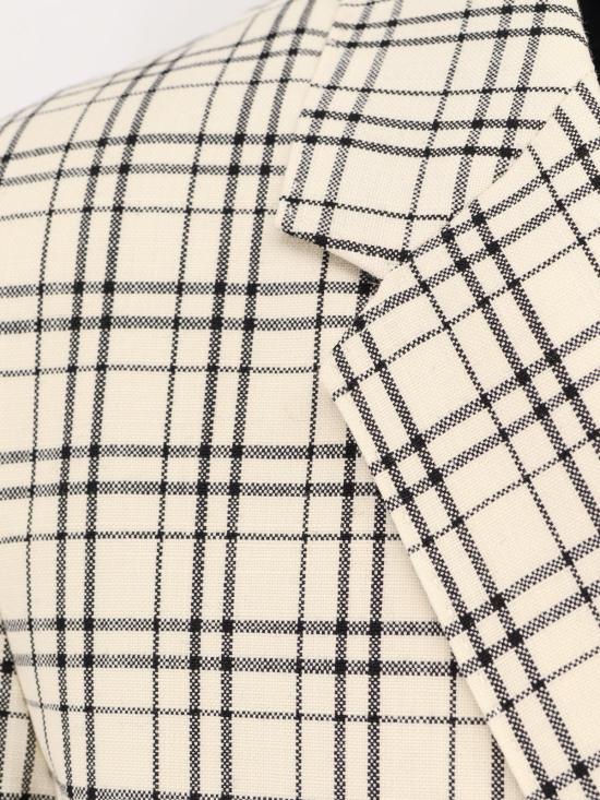  아미 수트 자켓 알렉상드르 마티우시 버진 울 블레이저, 마드라스 모티브 화이트 - AMI