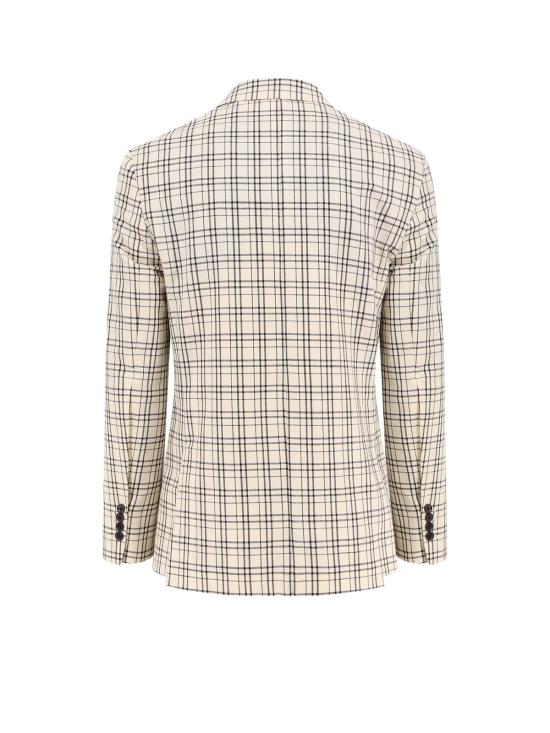  아미 수트 자켓 알렉상드르 마티우시 버진 울 블레이저, 마드라스 모티브 화이트 - AMI