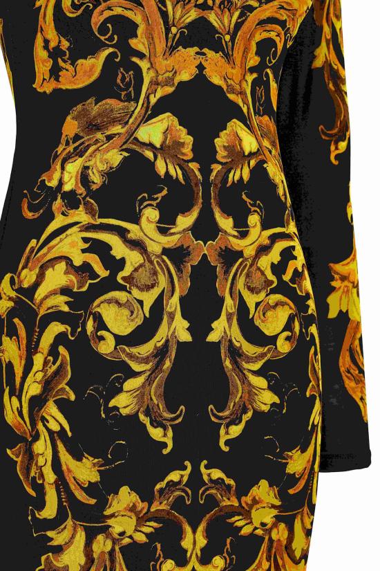  베르사체 롱 원피스 진 쿠튀르 롱 드레스 블랙 - VERSACE