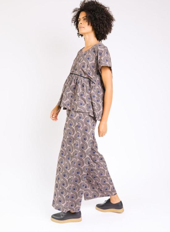  시크 콜렉티브 블라우스 Seek Collective Zoe Top Mocha Swirls - SEEK COLLECTIVE