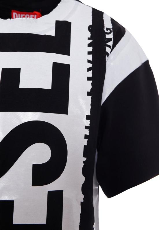  [키즈] 디젤 트레이닝 상의 어린이용  블랙 로고 티셔츠 (블랙) - DIESEL