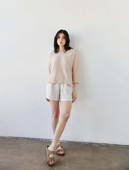  It Is Well L.A. 긴팔 티셔츠 잇이즈웰 L.A. 오가닉 롱 슬리브 거즈 탑 - OTHER BRANDS