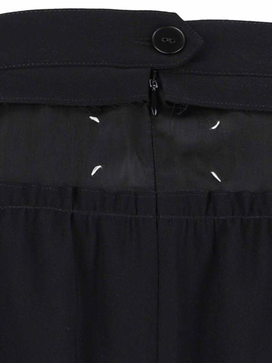  마르지엘라 롱 스커트 메종  포 스티치 미디 스커트 블랙 - MAISON MARGIELA