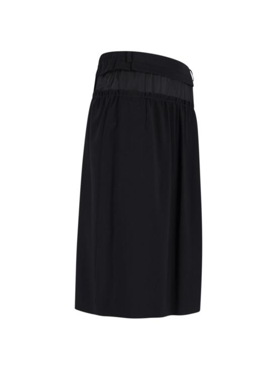  마르지엘라 롱 스커트 메종  포 스티치 미디 스커트 블랙 - MAISON MARGIELA