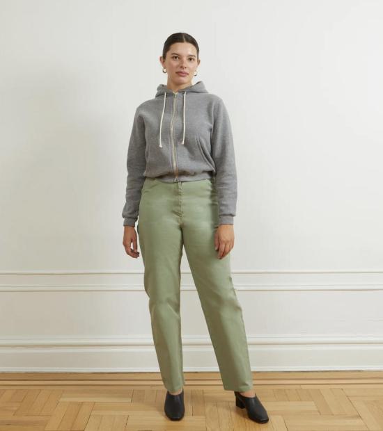  Loup 스트레이트 팬츠 루프 아그네스 하이라이즈 페인터 팬츠 카다멈