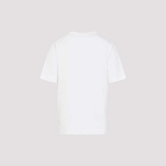  버버리 반팔 티셔츠 코튼 티 초크 - BURBERRY