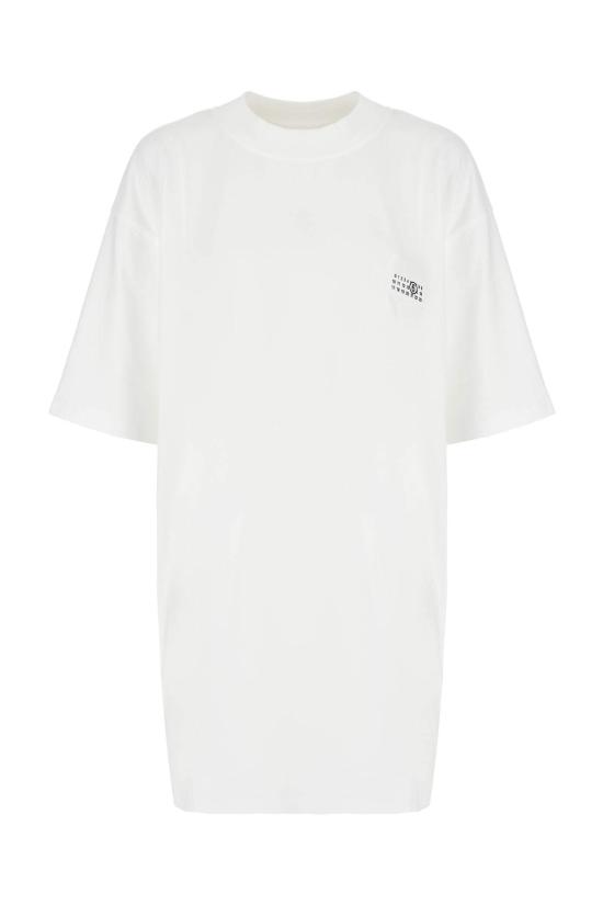  MM6 메종마르지엘라 반팔 티셔츠 Mm6 메종 마르지엘라 코튼 티셔츠 옵틱 화이트