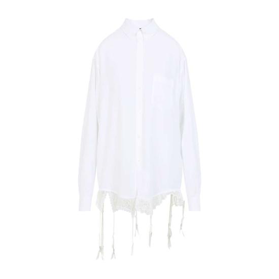  발렌시아가 라운지 웨어 란제리 셔츠 화이트 - BALENCIAGA