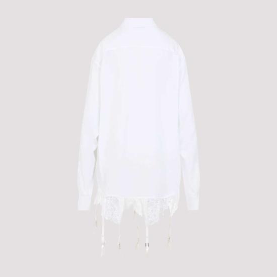  발렌시아가 라운지 웨어 란제리 셔츠 화이트 - BALENCIAGA