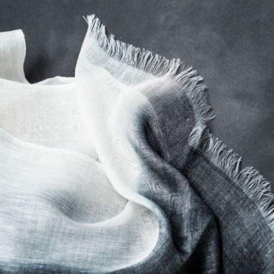  베리어슬리 머플러/스카프 다양한 화강암 블랙 화이트 옴브레 스카프 화강암 - VARIOUSLY