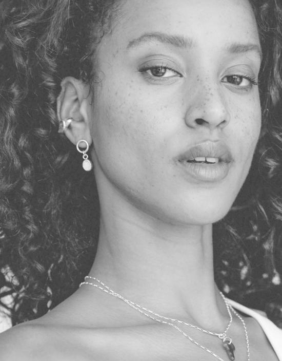  클레드 이어링 타원형 드롭  골드/실버 - CLED