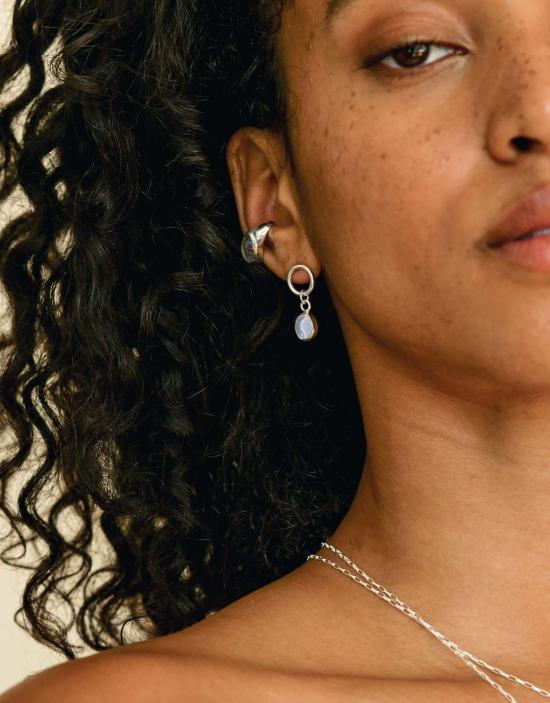  클레드 이어링 타원형 드롭  골드/실버 - CLED