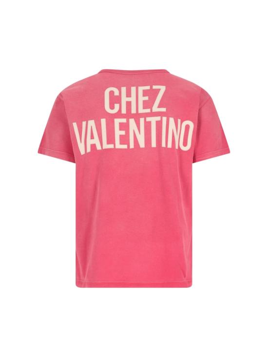 발렌티노 가라바니 반팔 티셔츠 로고 티셔츠 라즈베리 - VALENTINO GARAVANI
