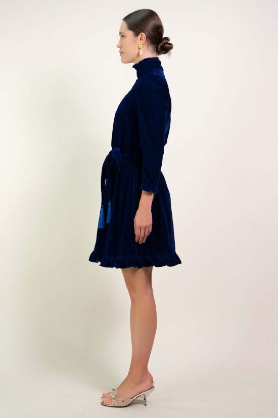  크리스티닛 숏 원피스 데이지 벨벳 드레스 - KRISTINIT