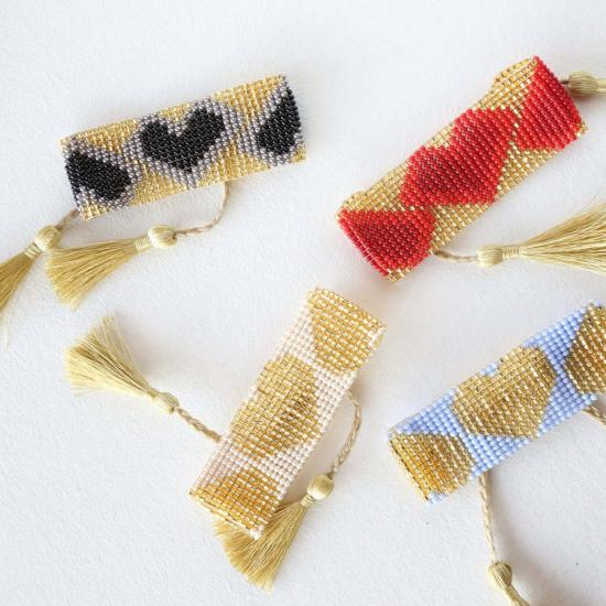  포스테리 팔찌 포스터리 진주 하트 태슬 - FOSTERIE