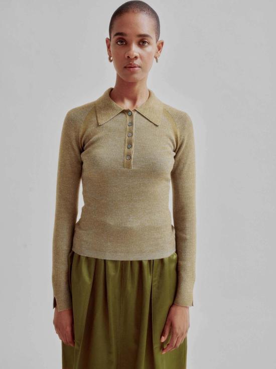  사야카 다비스 뉴욕 반팔 티셔츠 사야카 데이비스 뉴욕 콤보 리브 폴로 - SAYAKA DAVIS NEW YORK