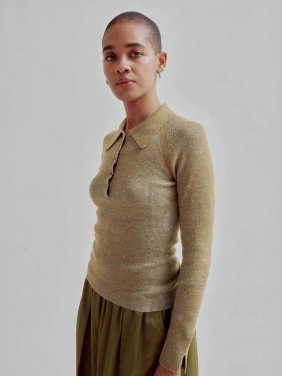  사야카 다비스 뉴욕 반팔 티셔츠 사야카 데이비스 뉴욕 콤보 리브 폴로 - SAYAKA DAVIS NEW YORK