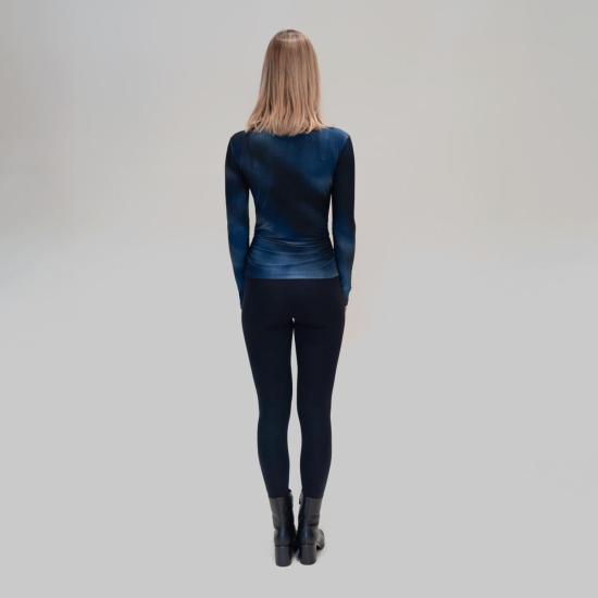  마리아 셰르 터틀넥 바렐라 아이다  탑 블루 톤 - MARIA CHER