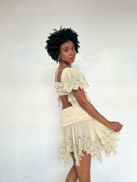  Abacaxi 숏 스커트 아바카시 트월 폴드오버 스커트 - OTHER BRANDS