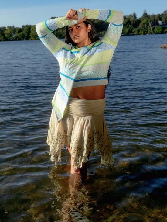  Abacaxi 숏 스커트 아바카시 트월 폴드오버 스커트 - OTHER BRANDS