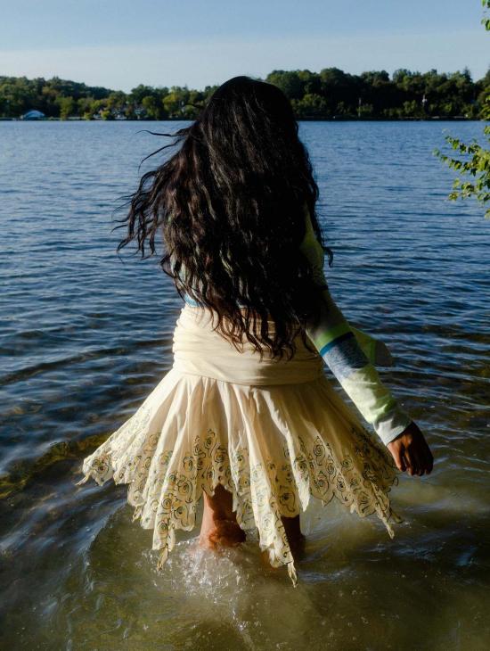  Abacaxi 숏 스커트 아바카시 트월 폴드오버 스커트