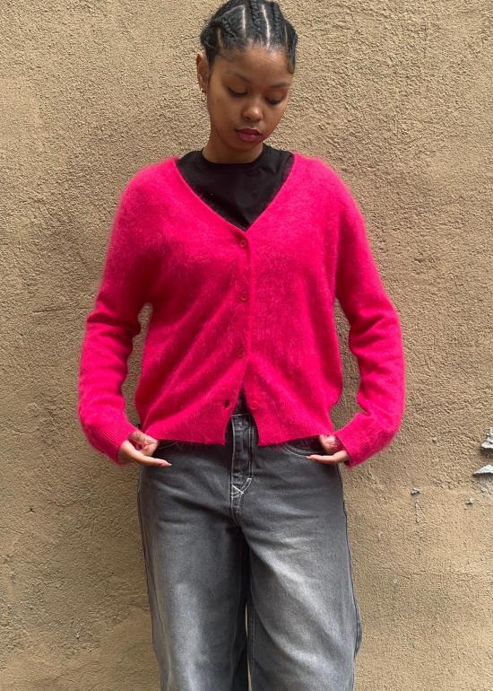  퓨어 캐시미어 엔와이씨 가디건 퓨어캐시미어 NYC 캐시미어 기모 브이넥 - PURECASHMERE NYC