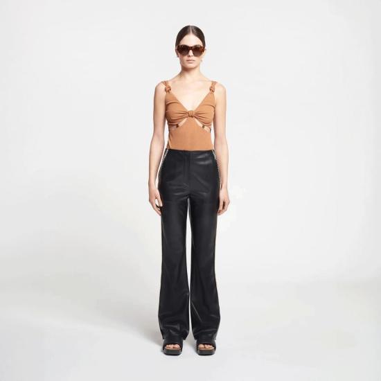  나누슈카 바디수트 티셔츠 세베 바디수트 카라멜 - NANUSHKA