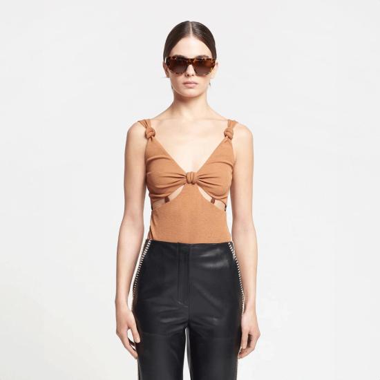  나누슈카 바디수트 티셔츠 세베 바디수트 카라멜