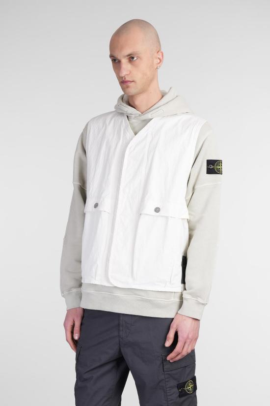  스톤 아일랜드 베스트 아이보리 - STONE ISLAND
