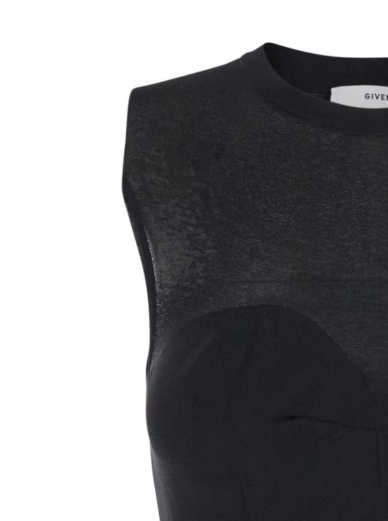  지방시 숏 원피스 크루넥 드레스 (플레어 스커트 포함) 블랙 - GIVENCHY