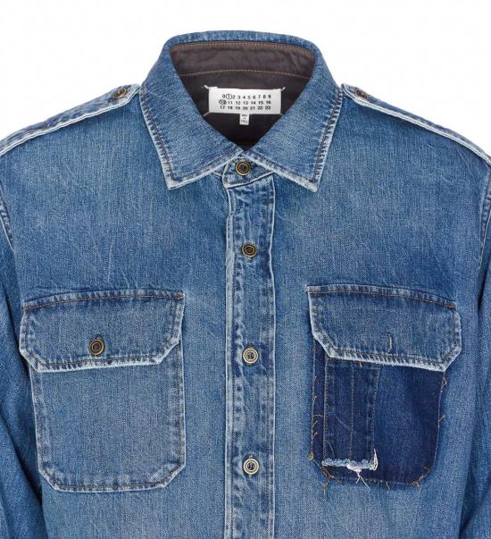  마르지엘라 데님 셔츠 메종  데님  블루 - MAISON MARGIELA