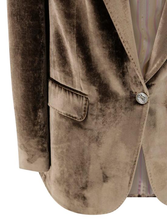  에트로 수트 자켓 벨벳 재킷 블레이저 브라운 - ETRO