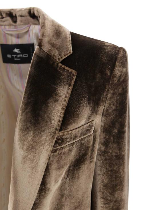  에트로 수트 자켓 벨벳 재킷 블레이저 브라운 - ETRO