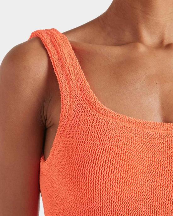  훈자 지 원피스 수영복 훈자 G 스퀘어넥 원피스 오렌지 - HUNZA G