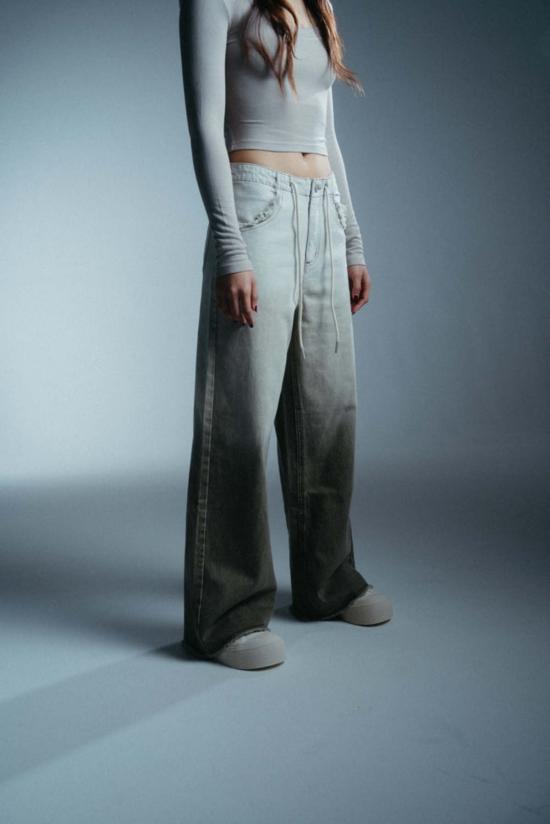  메리 로 데님 팬츠 데님 004 올리브/그레이 - MARY LO