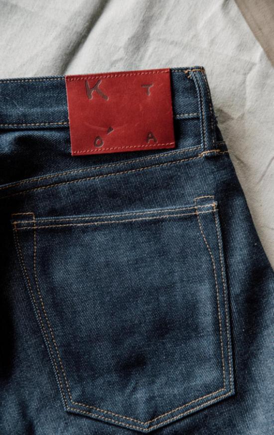  히로시 카토 데님 팬츠 더 해머 스트레이트 내추럴 슬럽 인디고 12.5온스 진 - HIROSHI KATO