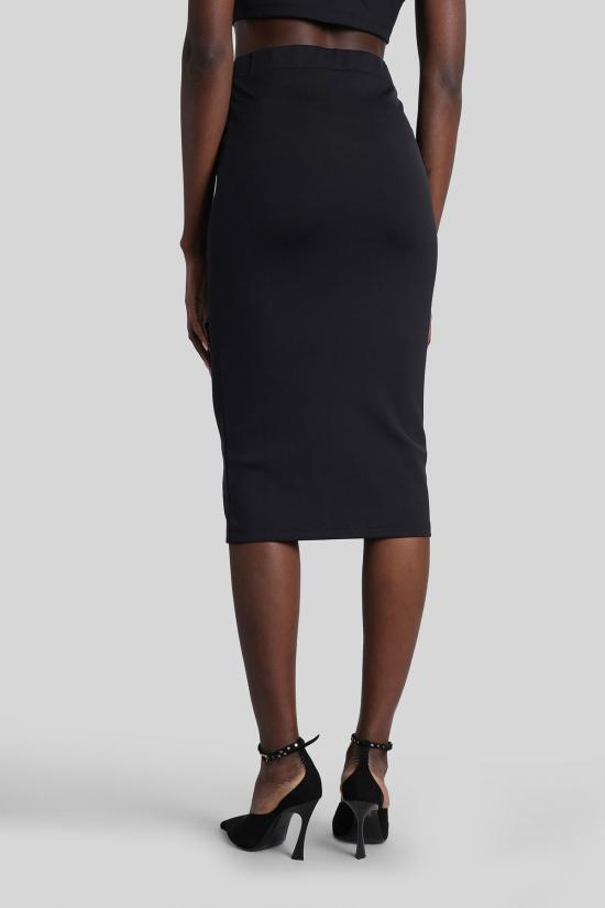  오프화이트 미디 스커트 블랙 - OFF WHITE